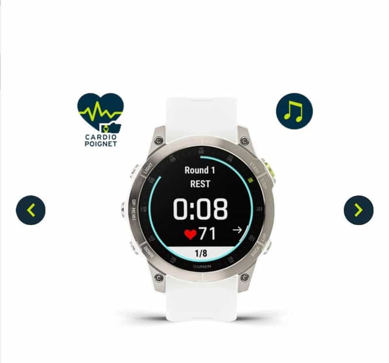 Montre Connectée Garmin EPIX Gen 2 Sapphire Titane Blanc