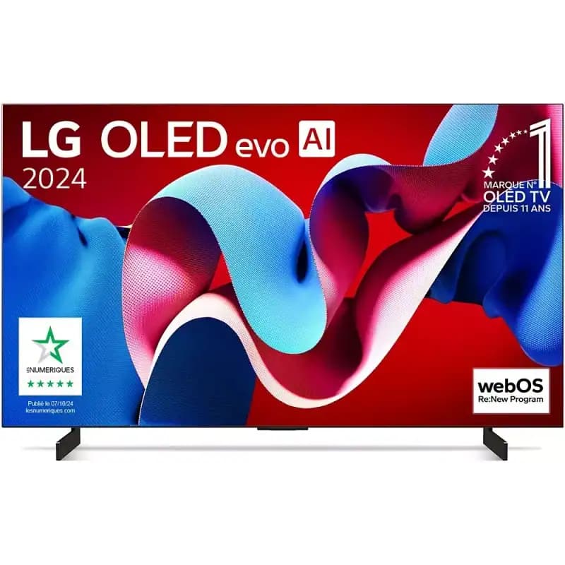 Téléviseur LG OLED42C4 42" - Technologie OLED Evo, 4K UHD, 144Hz, HDR10 Pro, Dolby Vision IQ, FreeSync Premium & G-Sync, VRR/ALLM, Smart TV (Avec Remise de 100€)