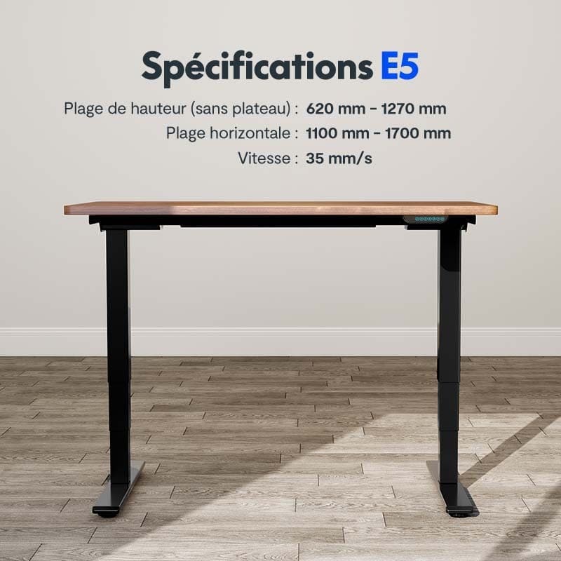 Station de travail électrique réglable en hauteur E5/E5 Lite
