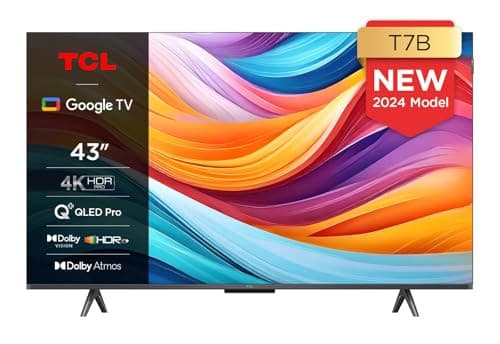 Téléviseur TCL 43T7B 43 pouces - Technologie LED 4K QLED Pro Google TV