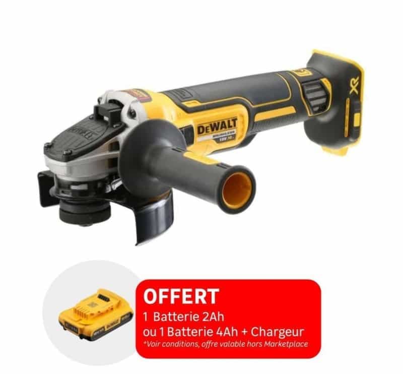 🔥 Meuleuse Dewalt 18V 125mm + Tsak + Batterie 2Ah en Promotion !