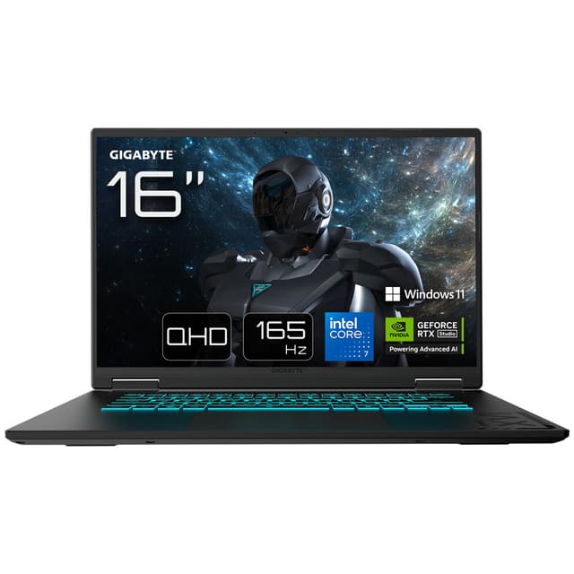 GIGABYTE A16 PRO · 2,5K 165Hz 16" · RTX 5080 16 Go · Core 7 240H · 32 Go RAM LPDDR5X · 1 To SSD · PC portable gamer GAMING · Windows 11 Home