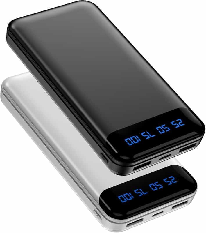 Lot de 2 Powerbanks 16000 mAh avec Charge Rapide 3A
