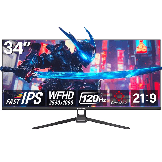 Écran PC 34" Gawfolk UWFHD 2560x1080 Fast IPS 120Hz