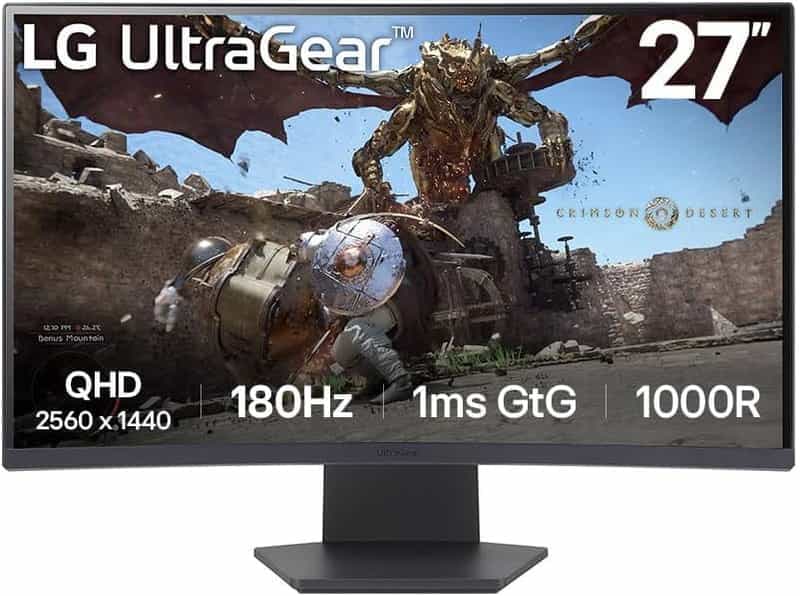 Écran Gaming LG Ultragear 27GS60QC-B.AEU - 27", VA, QHD, 1ms, 180Hz, HDR 10, sRGB 99%
