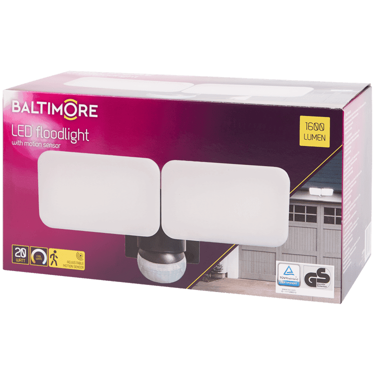 Éclairage de sécurité LED Baltimore 1 600 lumens, 20 watts