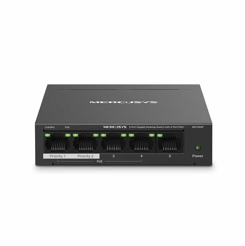 Commutateur TP-Link Mercusys MS105GP PoE + 5 Ports Gigabit
