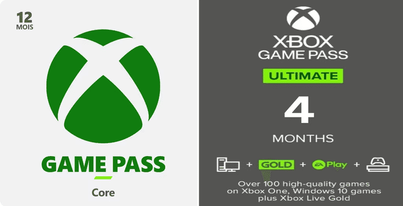 Offre Xbox Live : Abonnement Core 12 mois ou Extension Ultimate 4 mois