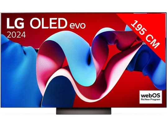 Téléviseur LG OLED77C4 195cm - OLED evo, Dolby Atmos & Vision, 120Hz 4K