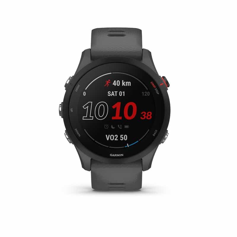Montre Garmin Forerunner 255 GPS - 46 mm, Gris ardoise, disponible via application