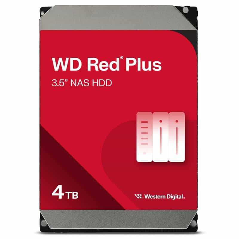 Disque Dur Interne 3.5" pour NAS Western Digital WD Red Plus - 4 To
