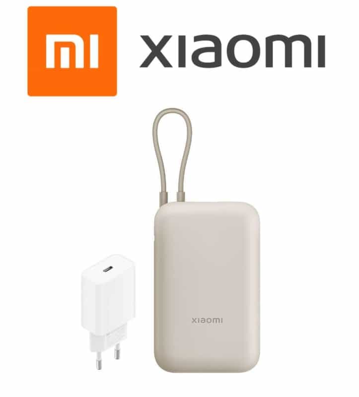 Ensemble Xiaomi Power Bank : Xiaomi Power Bank 10000mAh*1 + Chargeur Mi 20W Type-C*1