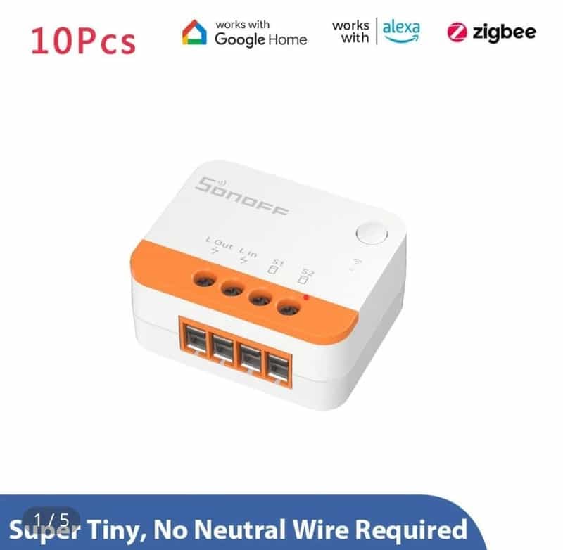 Code promo - Lot de 10 interrupteurs Zigbee 3.0 sans neutre compatibles Google Home et Alexa