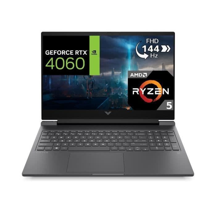 Ordinateur Portable Gaming HP Victus 16-s1034nf 16,1'' - Full HD IPS 144 Hz, Ryzen 5-8640H, 16 Go RAM, 512 Go SSD, RTX 4060 120W 8Go, Sans OS 🎮💻
