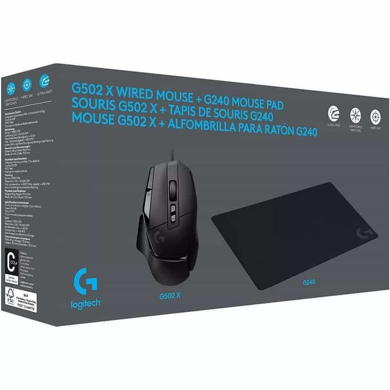 Code promo - Offre : Pack Souris Logitech G502 X et Tapis G240 avec 5,20€ en points fidélité