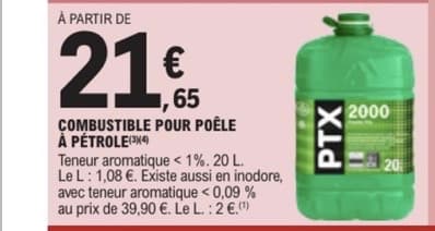 Bidon de combustible PTX 2000 pour poêle à pétrole - 20L
