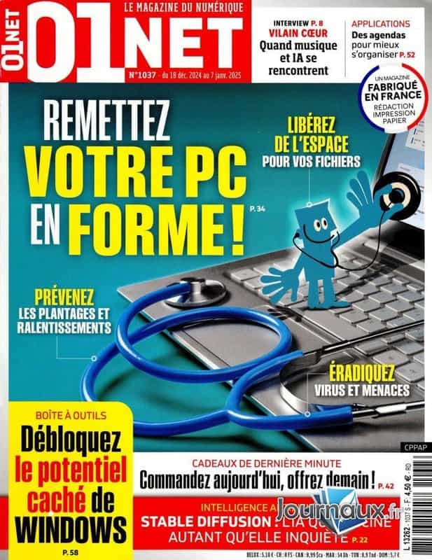 Votre accès privilégié à l'univers numérique avec 01 NET - 11 Numéros en 6 mois + Cashback cumulable