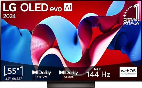 Téléviseur LG OLED55C47LA 55" - 120Hz, 4K AI Processor, webOS 24, Dolby Vision