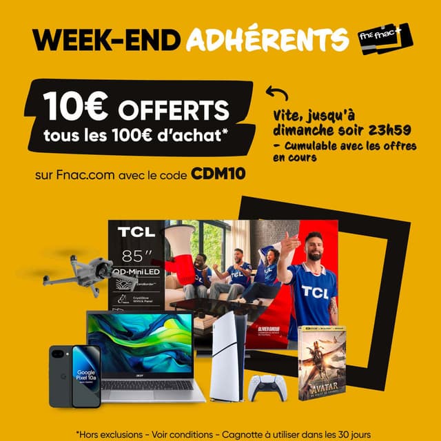 Code promo - [Adhérents] 10€ offerts tous les 100€ d’achat / 20€ sur les marques Ninja & Shark
