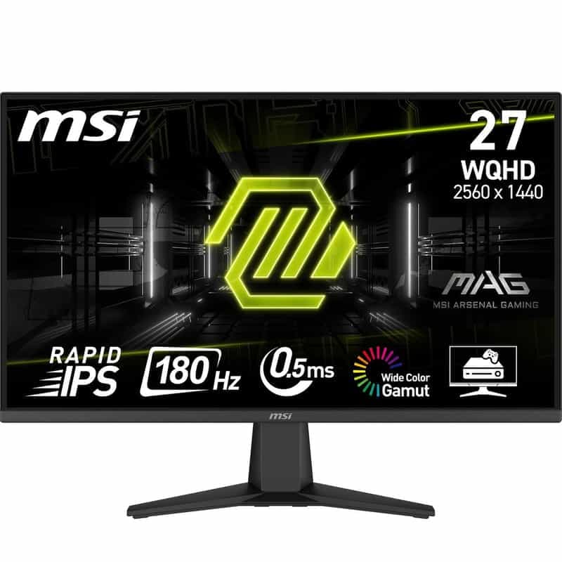 Ecran PC 27" MSI Mag 275QF - Rapid IPS, WQHD (2560 x 1440), 180 Hz, 0,5ms, HDR, DP 1.4, HDMI 2.0