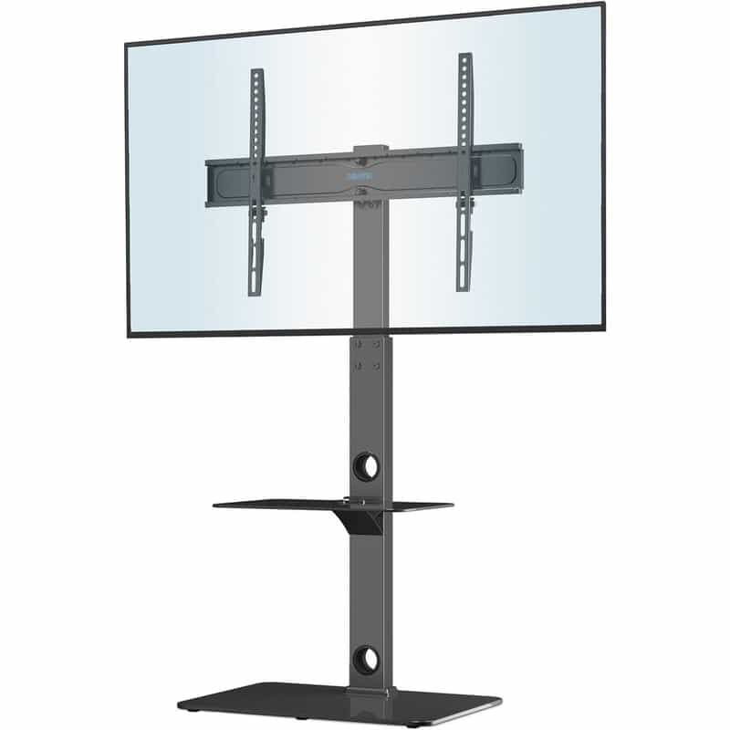 Support TV sur Pied Bontec - 30-70", 40kg, 2 Étagères, VESA 600x400 mm