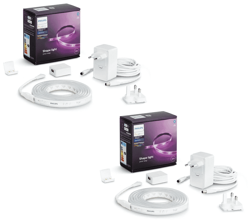 Lot de 2 Rubans LED Philips Hue Lightstrip Plus 2x2m à prix réduit
