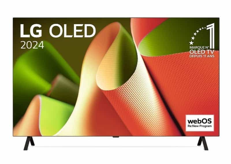 Téléviseur 55" LG OLED55B4 (2024) - Ultra HD, 120Hz, HDR, HDMI 2.1, Dolby Vision & Atmos, FreeSync Premium