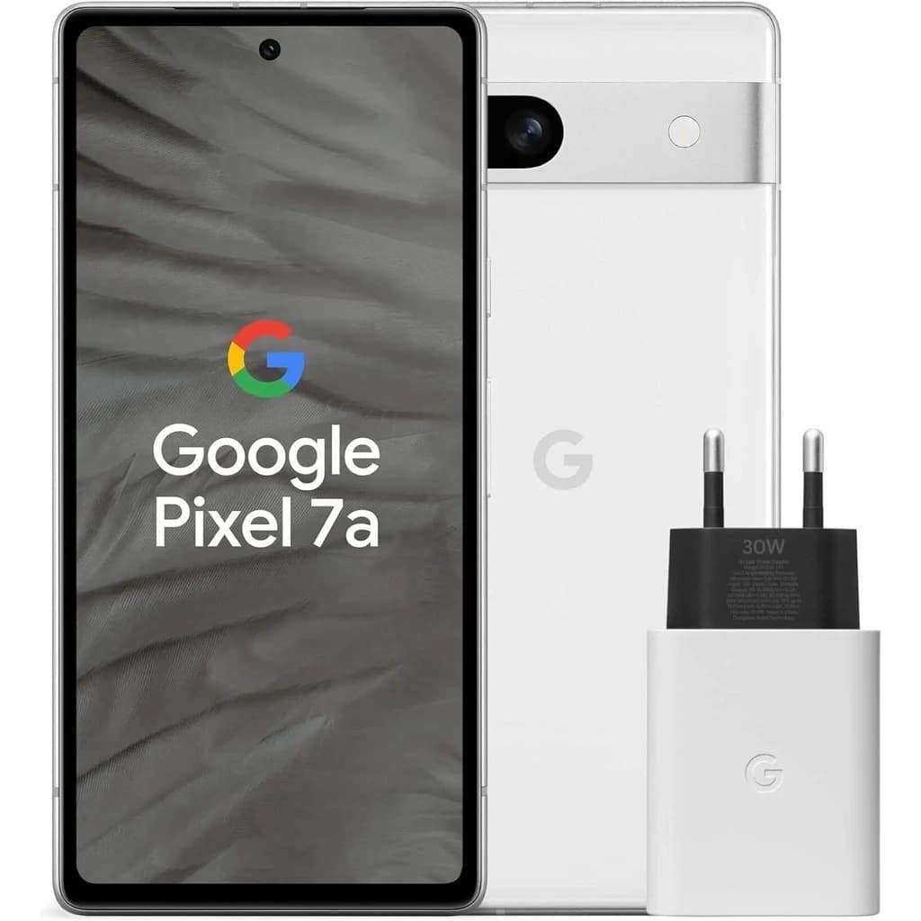 Google Pixel 7A 6,1" blanc avec chargeur 30W
