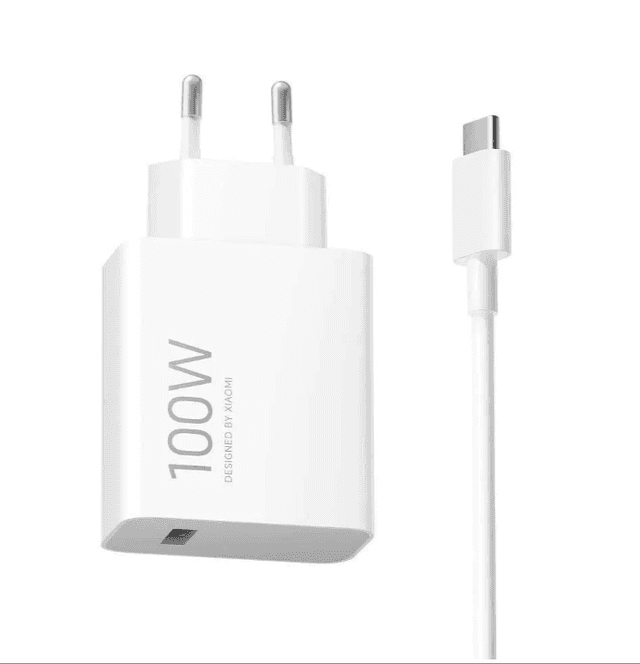 Chargeur Xiaomi Combo Blanc - 100W, avec câble 100 cm USB-A vers USB-C
