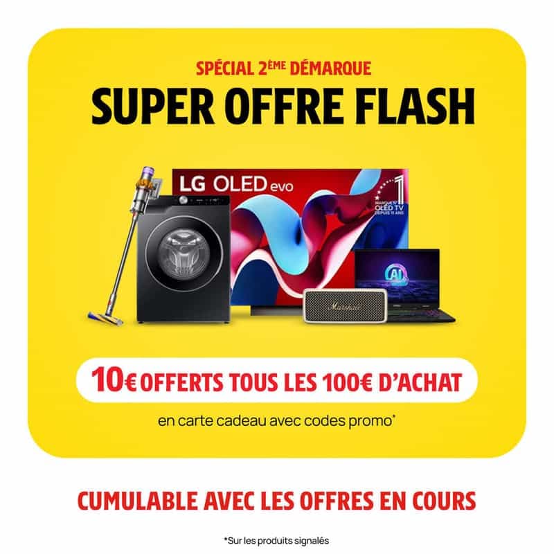 Offre spéciale : Jusqu'à 10€ en carte cadeau sur une sélection de produits!