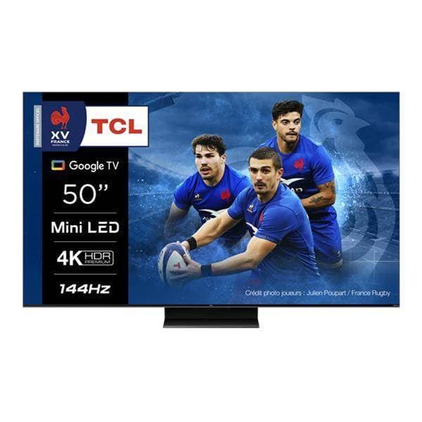 Téléviseur TCL 50" 50C809 - Mini-LED QLED, 4K UHD, 144 Hz 📺