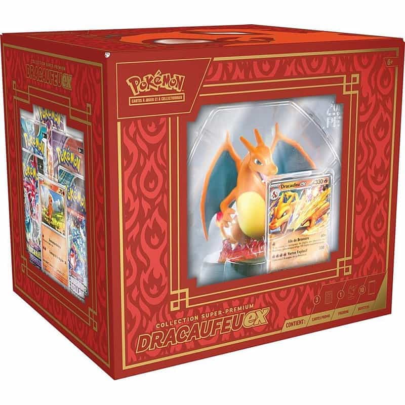 Coffret Pokémon Super Premium Dracaufeu-Ex en Version Française
