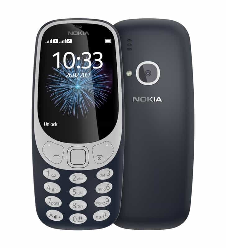 Téléphone Nokia 3310 - Capteur Photo 2MP, 16 Mo de RAM, Orange ou Bleu