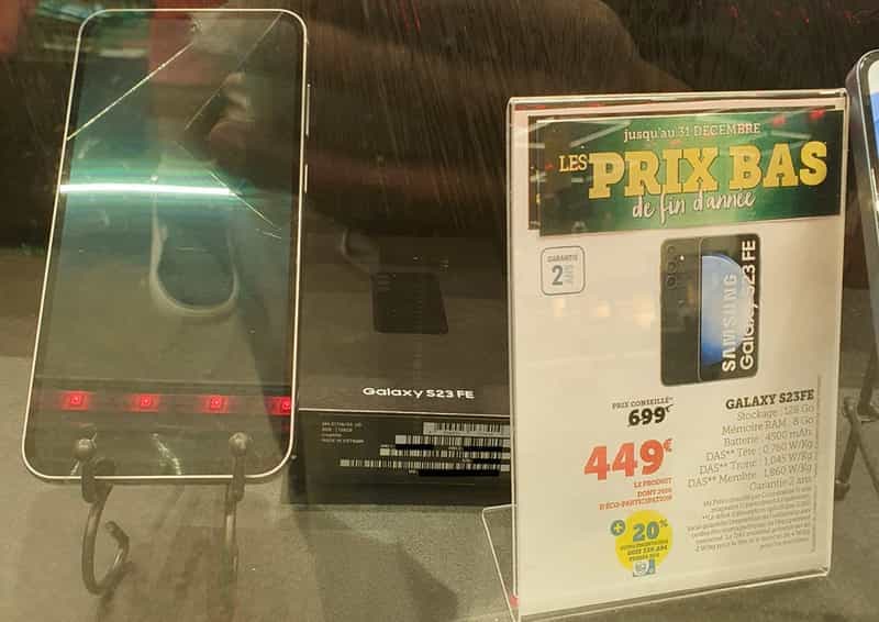 📱 Samsung Galaxy S23 FE 128 Go à prix réduit avec crédit sur la carte U 😮