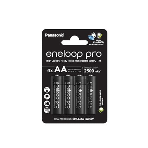 Lot de 4 Piles AA Rechargeables Eneloop Pro Ni-MH 2500 mAh