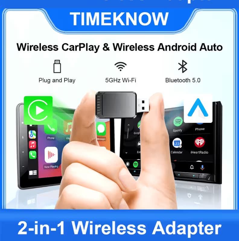 Transformez votre voiture en un espace connecté avec cet adaptateur sans fil Carplay et Android Auto 📱🚗