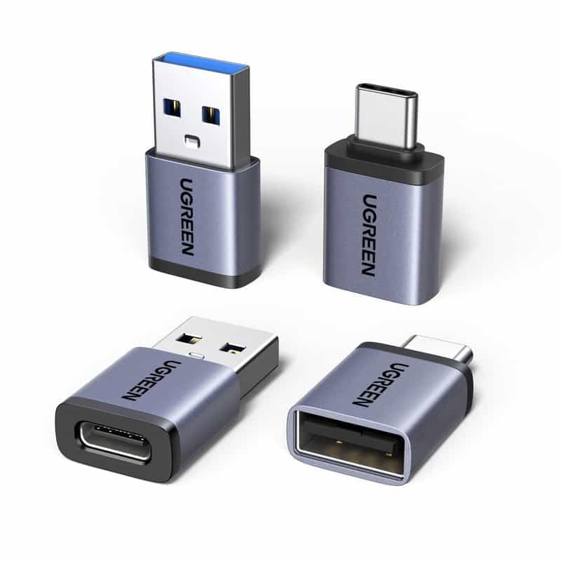 Lot de 4 adaptateurs USB-C et USB-A UGREEN : 2 USB-A vers USB-C et 2 USB-C vers USB-A