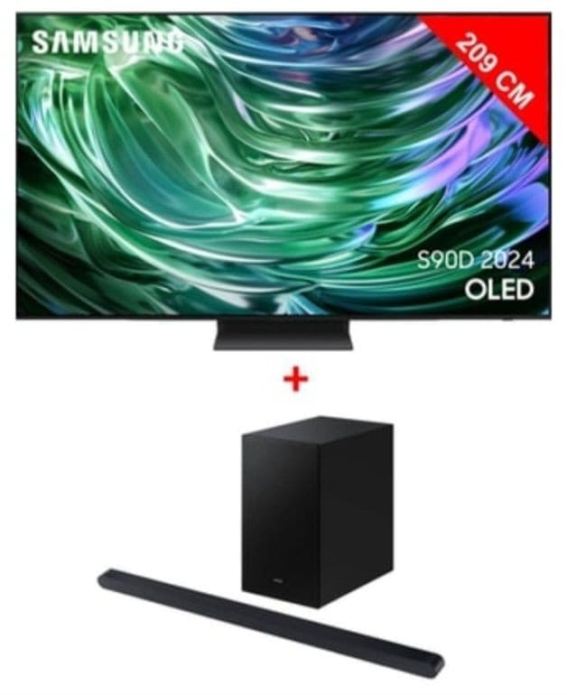Ensemble TV 83' OLED Samsung TQ83S90D + Barre de Son Samsung HW-S710D à Prix Incroyable