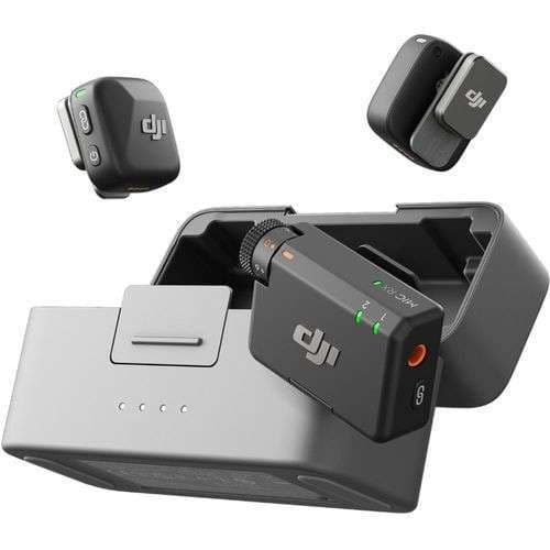 Microphones DJI Mic Mini : Kit complet avec 2 TX, 1 RX, boîtier de recharge, audio HQ et 48h d'autonomie