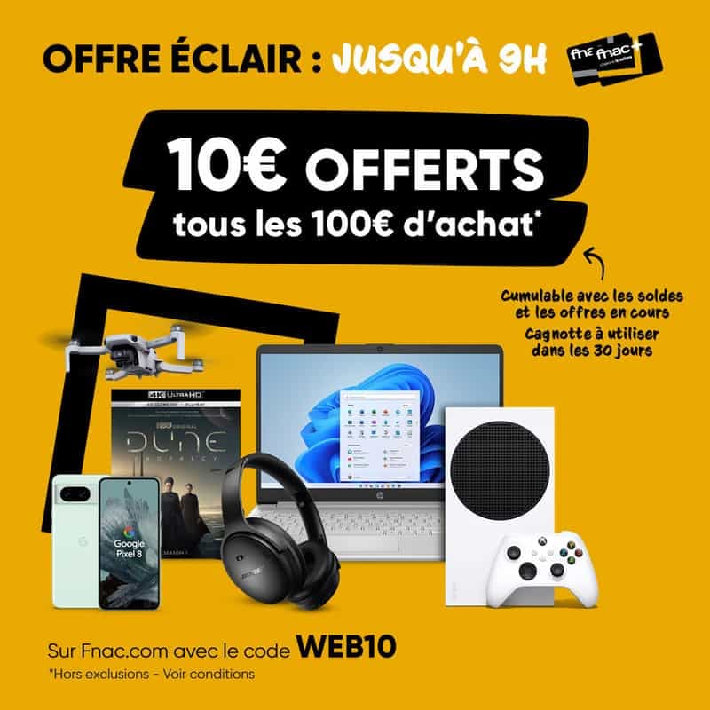 Offre spéciale pour les adhérents : Gagnez 10€ de crédit fidélité tous les 100€ d'achats sur une sélection de produits