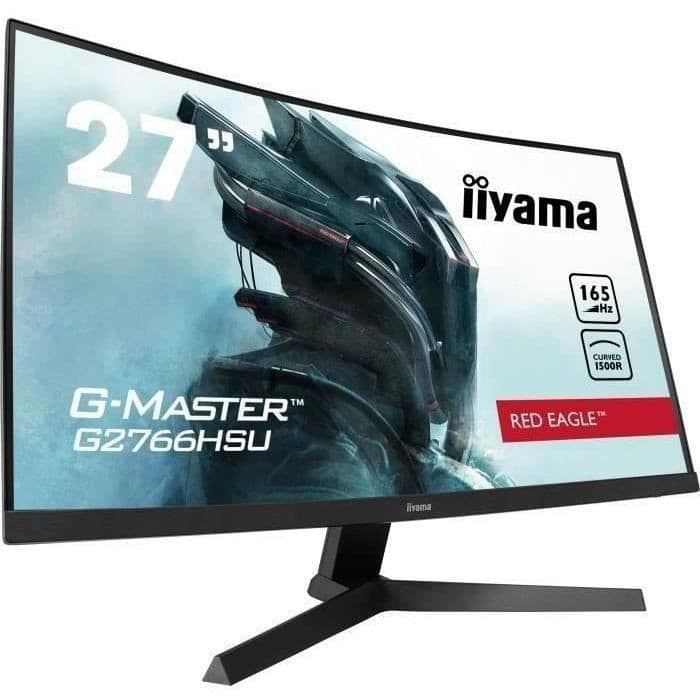 Écran PC gamer 27" incurvé Iiyama G-Master Red Eagle II G2766HSU-B1 : 165 Hz, 1 ms, Full HD