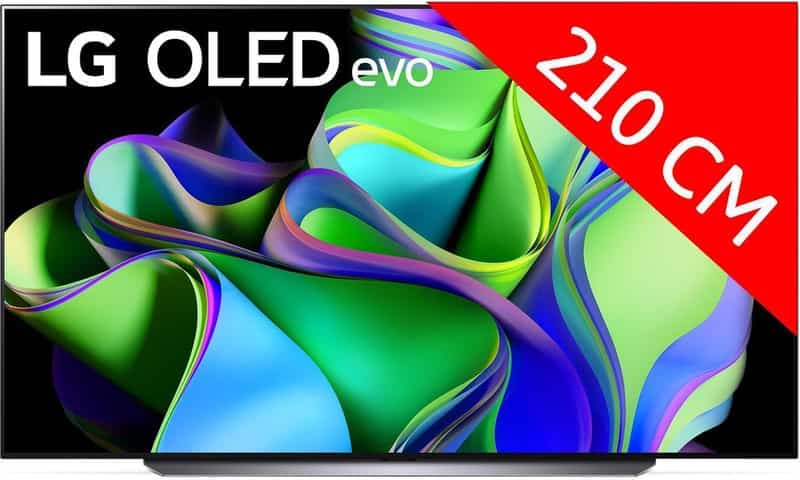 Téléviseur LG OLED83C3 - Expérience Cinéma et Gaming Ultimes - 83 pouces, 4K, 120 Hz, HDR, HDMI 2.1, Dolby Atmos, DTS X - Disponible chez Boulanger!