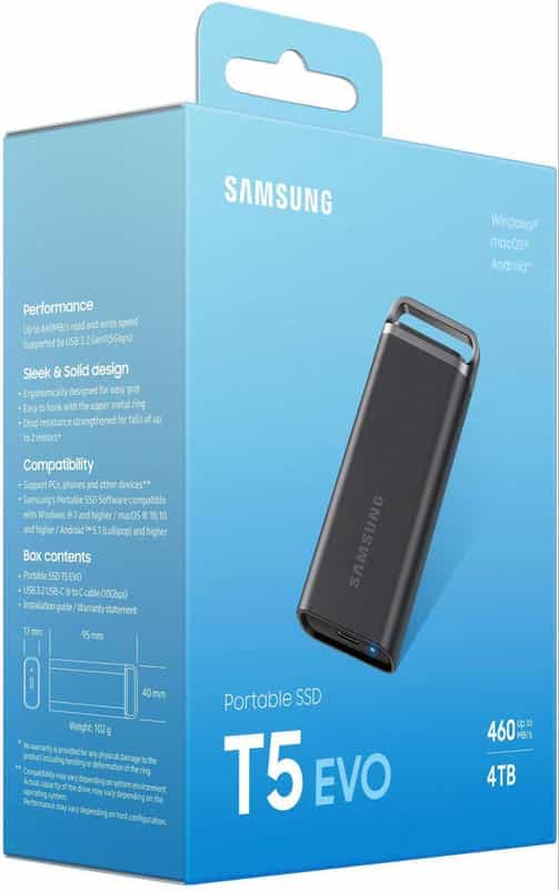 🚀 SSD Samsung T5 EVO 4 To - Disponible en Suisse