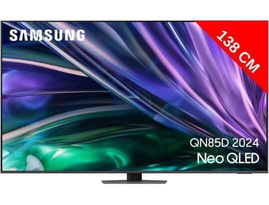 Téléviseur Samsung Neo QLED TQ55QN85D 55" 2024 - Écran Quantum Mini-LED 4K, 120Hz, HDR, FreeSync Premium Pro, Smart TV