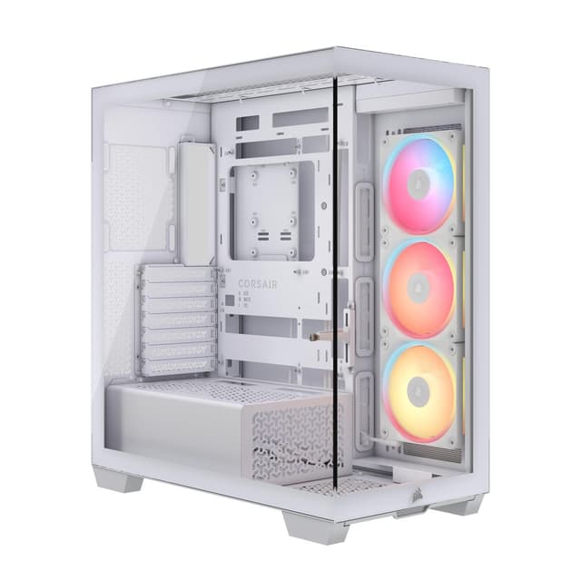 Boitier PC Corsair 3500X LX-R RGB Mi-Tour Vitre Pano - 3 Ventilateurs RGB LX120-R Préinstallés, avec System Hub, jusqu'à 10 ventilateurs