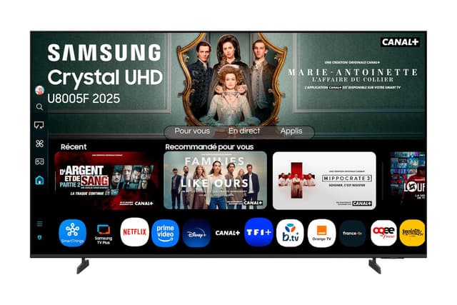 TV Samsung Crystal UHD 55U8075F : 4K, Smart TV, Bluetooth et WiFi