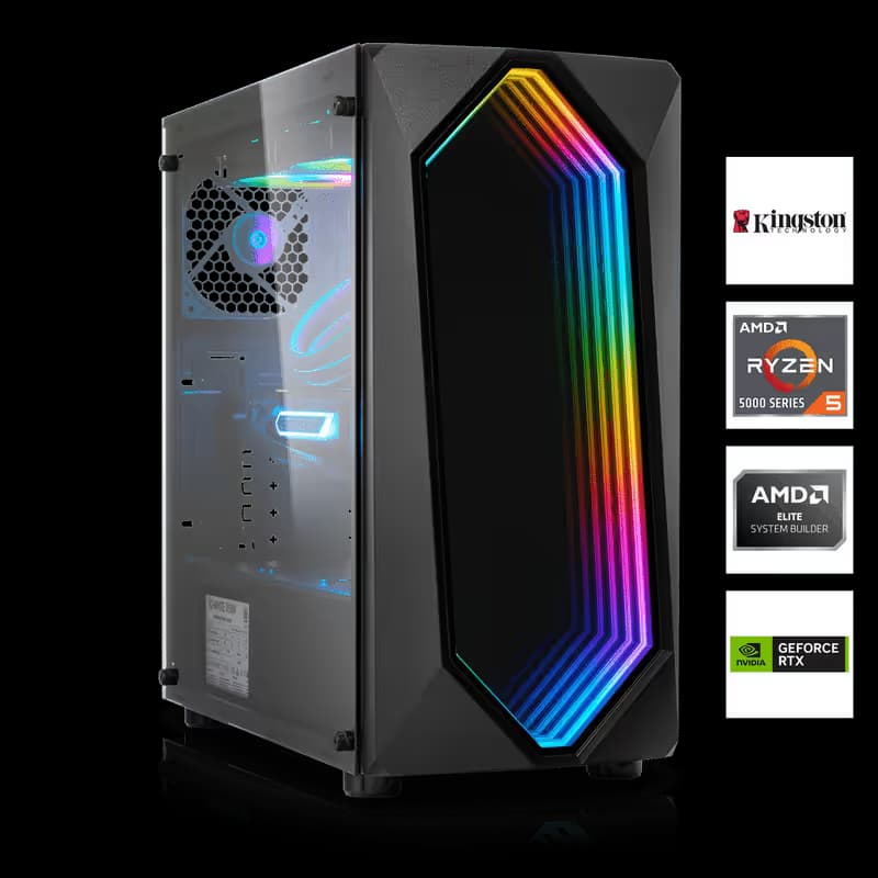 Ordinateur de jeu | AMD Ryzen 5 5500 6x3.60GHz | 16 Go DDR4 | RTX 4060 Ti 8 Go DLSS 3 | 1 To M.2 SSD