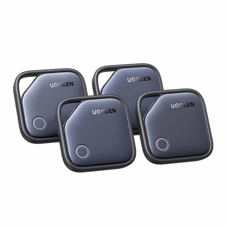 Lot de 4 Trackers Bluetooth Ugreen FineTrack Smart Finder - Certifié Find My pour iOS
