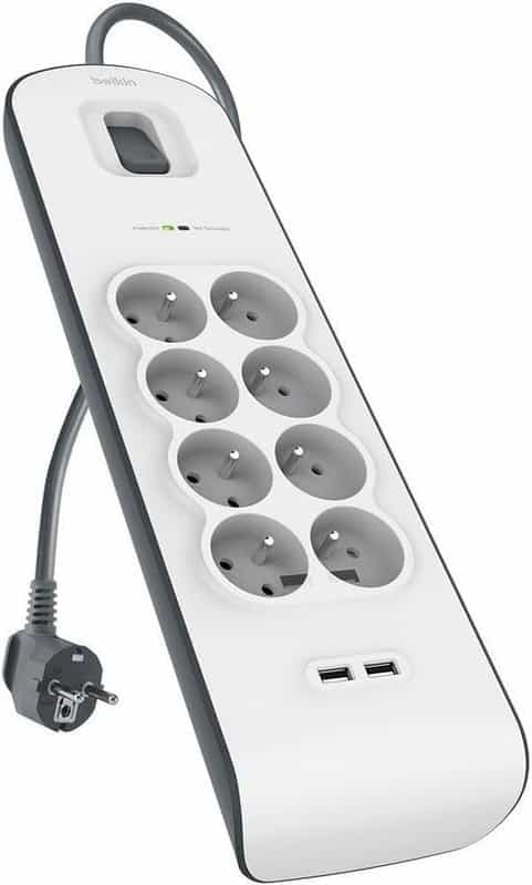 Multiprise Parafoudre Belkin 8 Prises + 2 Ports USB