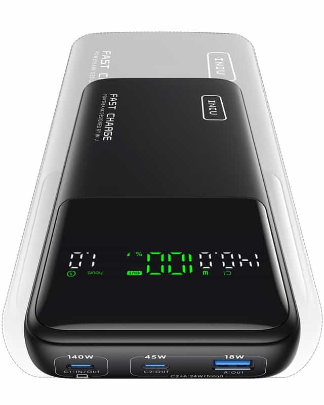 Power Bank INIU Mini - Batterie Externe 140 W, 25000mAh avec Ports USB-C et USB-A